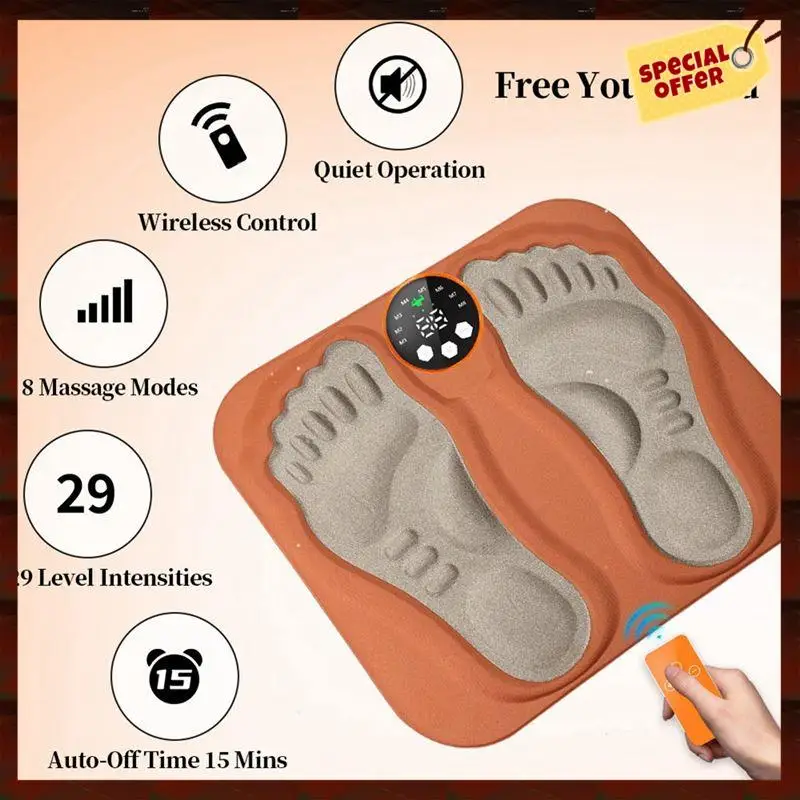 Entrega em 24 horas, 8 modos, 29 níveis ajustáveis, emagrecimento, tapete de massagem nos pés, microcorrente EMS multifuncional
