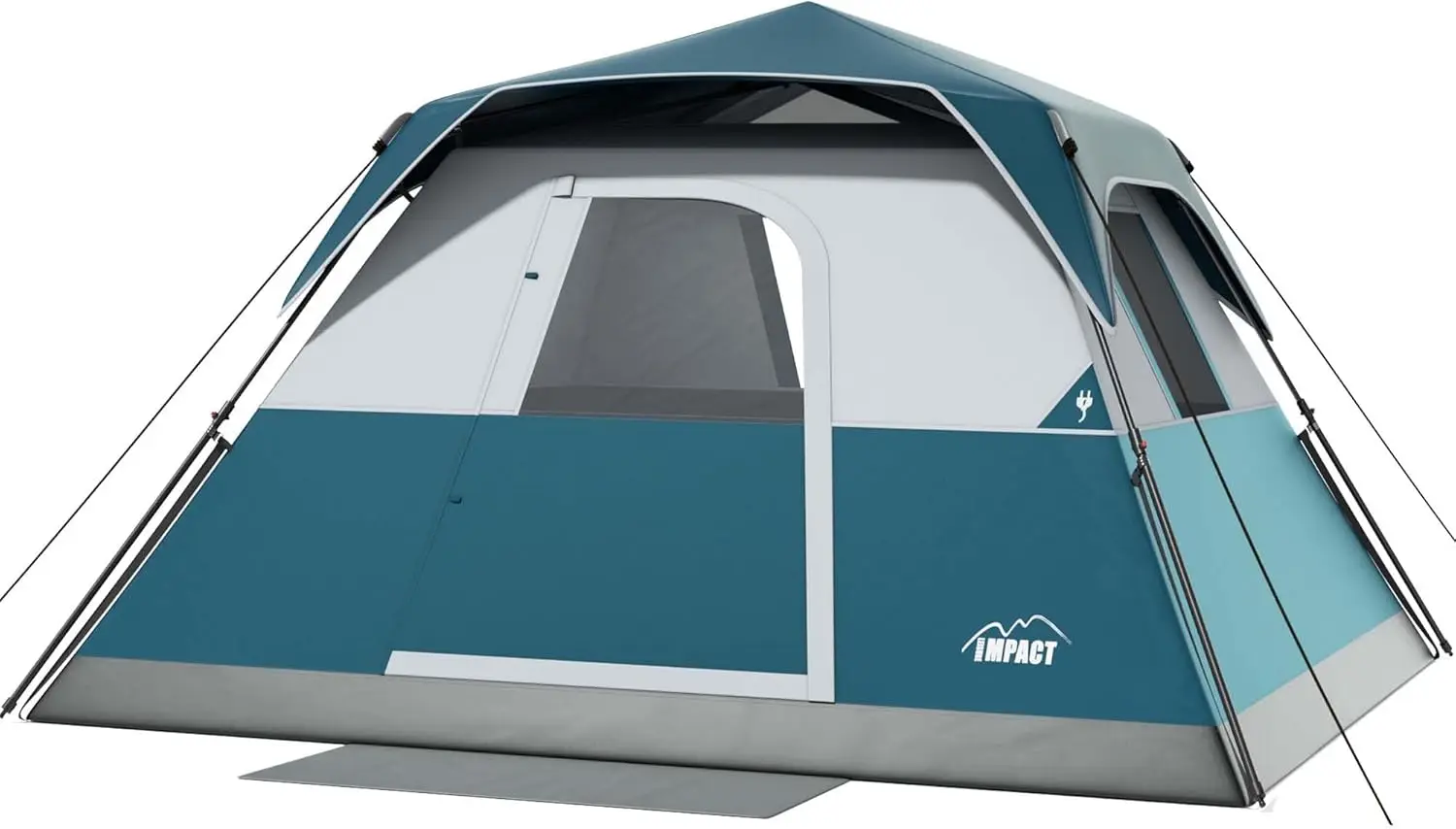 

6 Person Instant Camping Tent with Rainfly, 60s Easy Setup Family Cabin Tent 10x9ft, 1200mm Waterproof & Skylight Ventilation, P
