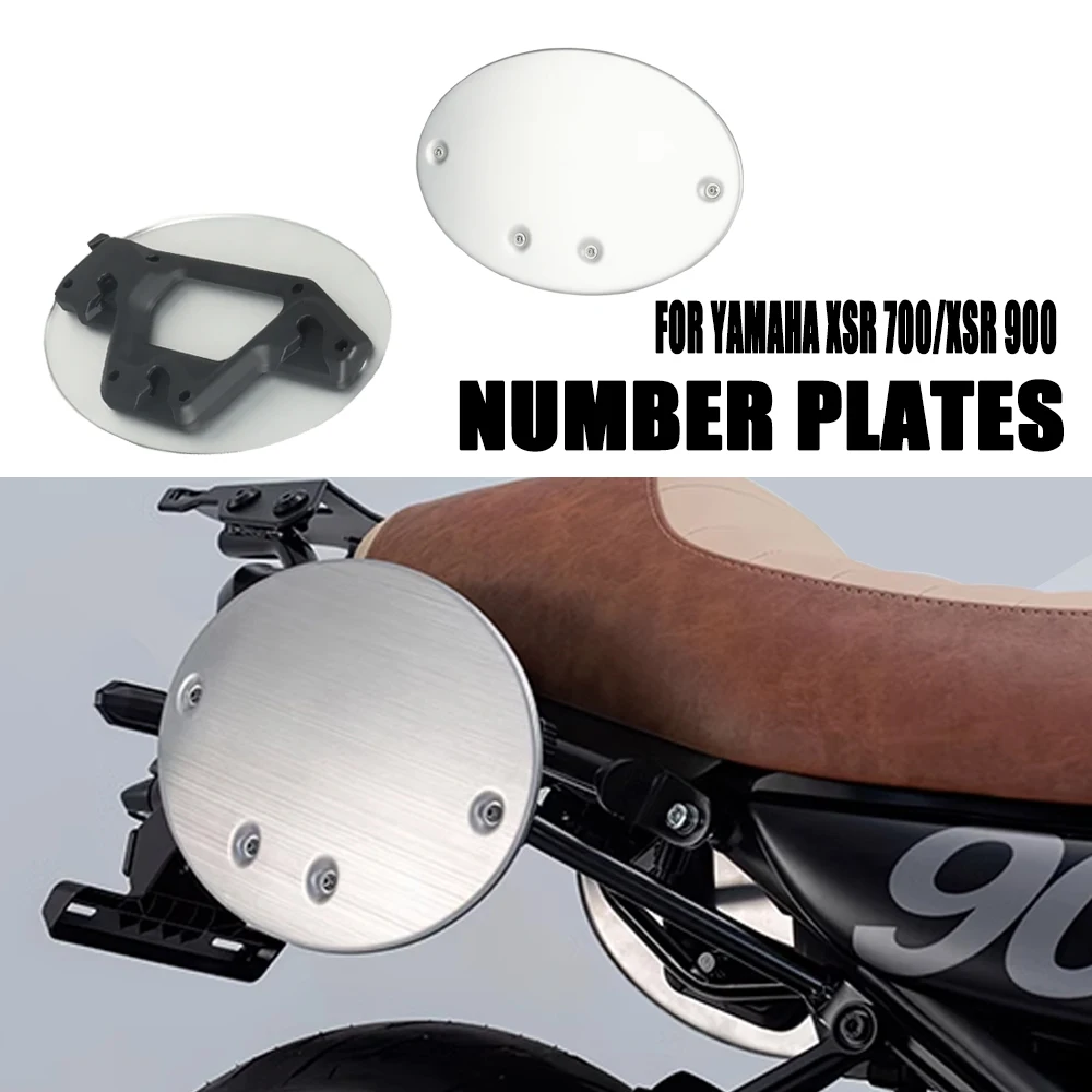 Motorcycle Accessories For YAMAHA XSR700 xsr 700 2021 - 2023 XSR900 XSR 900 2022 2023 Number Plates Silver Side Panel Cover