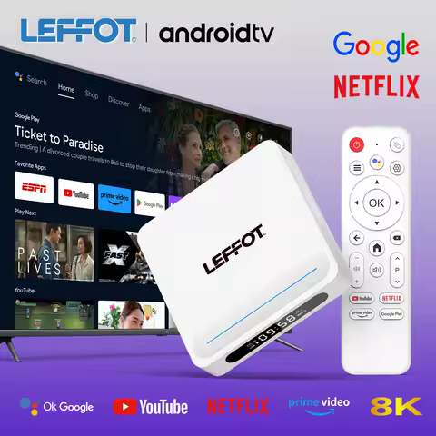 LEFFOT H618Plus TV Box Wifi6 BT5.4 4K@60fps 8K Google Media Playe IPTV Set Top Box Android14.0 Allwinner H618 Smart TV Box