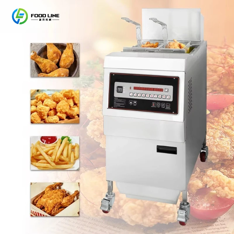 Freidora Eléctrica Industrial, Friteuse a Pression, Equipo de Cocina Profesional para Pollo y Papas Fritas, Personalizable