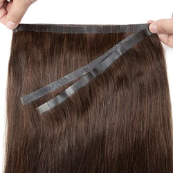 Seamless Natural Tape Weft  Long PU Skin Weft Tape in Human Extensions No Glue  Human Hair For Fine Hair 80cm Long Weft Bundles