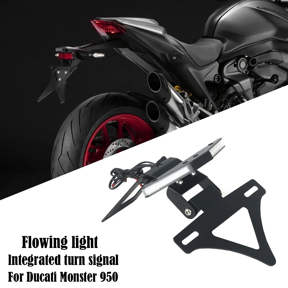 

NEW Motorcycle license plate holder turn signal integrated license plate holder short tail FOR Ducati Monster 950 2021 2022 2023