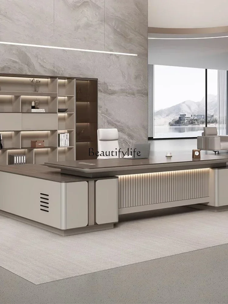 yj58 Single Modern Luxury Table Supervisor Room Home Office Simple Boss Table