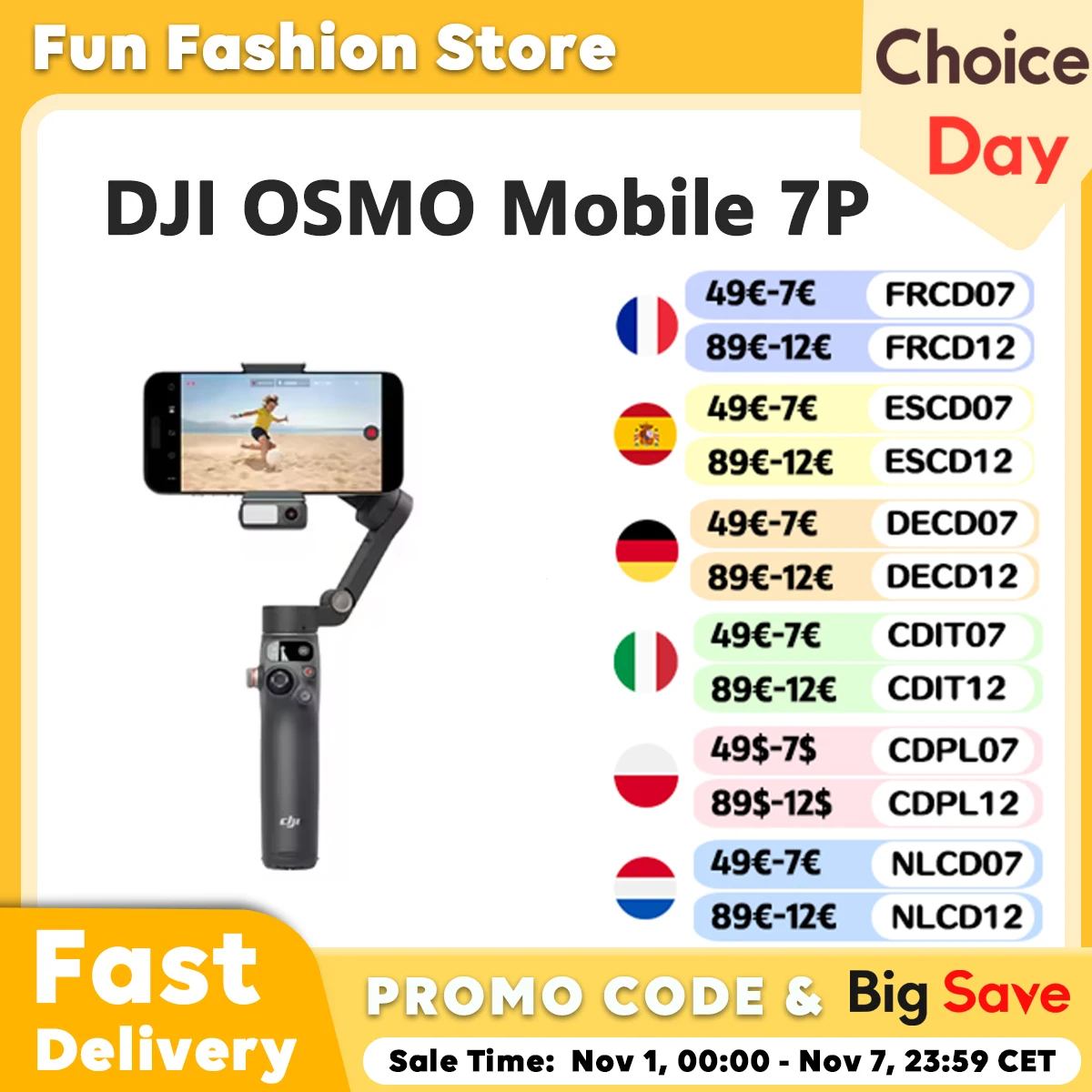 DJI Osmo Mobile 7P-Stabilisateur de cardan à 3 axes robuste, autonomie de 10 heures, chargement de téléphone, original, nouveau DJI Osmo Mobile 7P-Stabilisateur de cardan à 3 axes robuste, autonomie de 10 heures, chargement de téléphone, original, nouveau