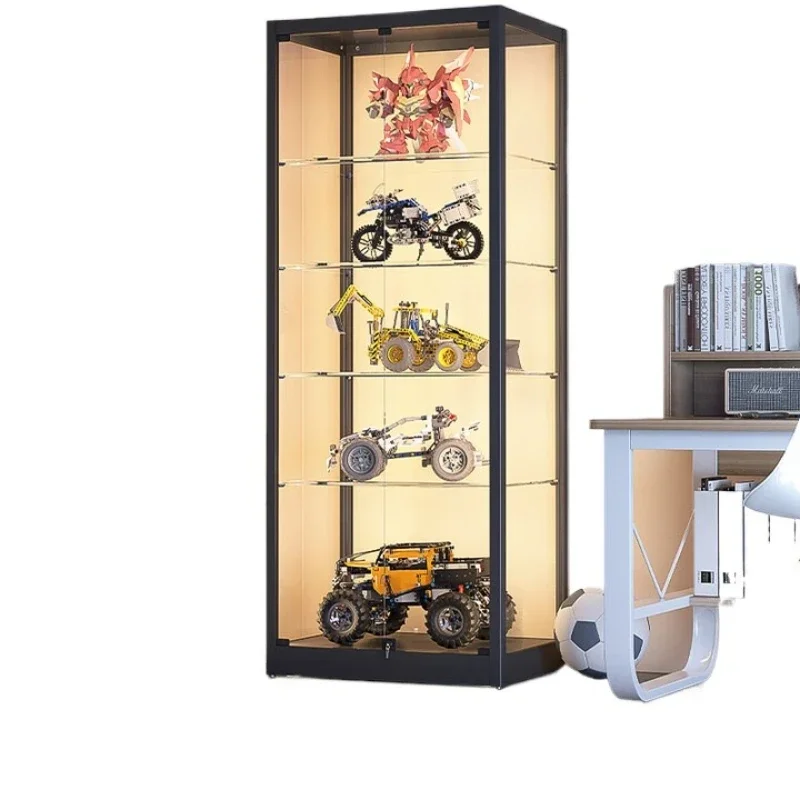 

Household figure display stand dust-proof transparent glass cabinet
