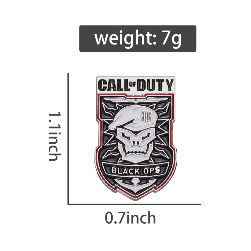 Call Of Duty Enamel Pin Shoot Game Badge Inspiration Skull Brooch Punk Geometry Badge Lapel Jewelry Decoration Gifts for Fans