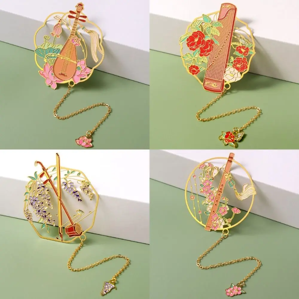 Klassisches Lesezeichen Musik Briefpapier Guzheng Guqin altes Musik instrument Buch Marker Büroklammern Geschenk buch