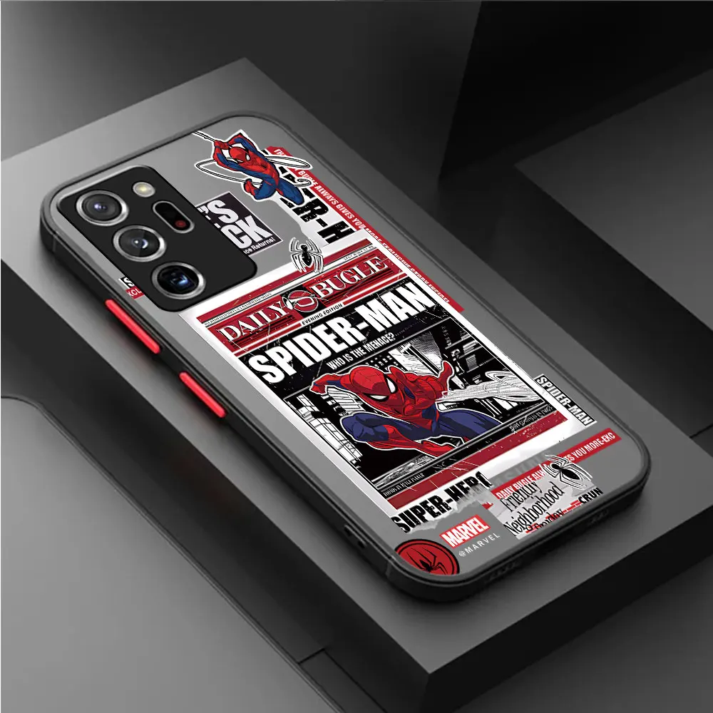 Marvel superhero Spider Man Phone Case for Samsung Galaxy Note 10 Plus Note 9 8 S10 Plus S8 Note 20 Ultra S9 Cover