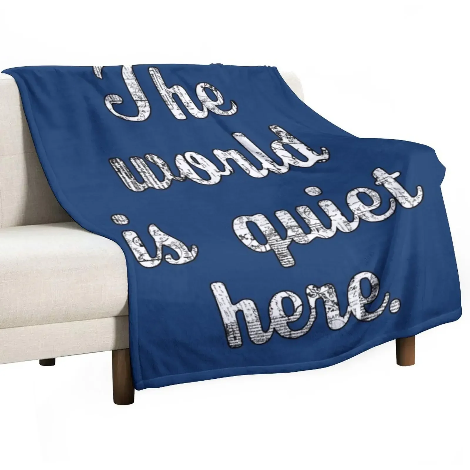 

The World is Quiet Here Throw Blanket for sofa Luxury St Decoratives Plaid on the sofa Blankets