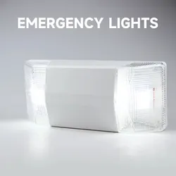 Luci di emergenza a LED a doppia testa lampada di uscita della stanza a parete luminari di emergenza antincendio ricaricabili luminosi illuminazione oscurante