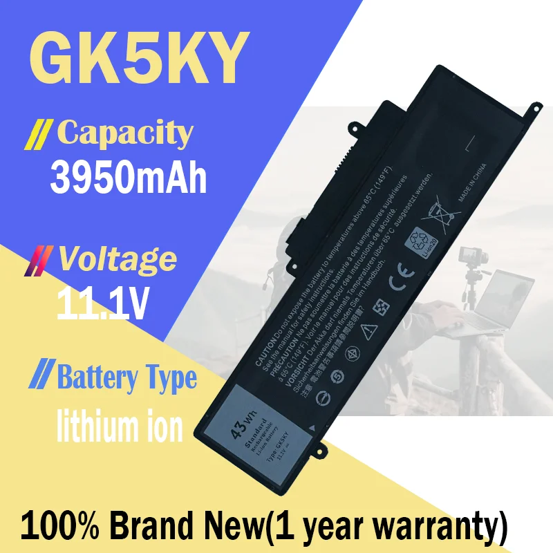 GK5KY batería del ordenador portátil para Dell Inspiron 11 3000 series 3147 3148 3152 13 7000 7353 7352 7347 7348 15 7000 7558 7568 P20T P20T003