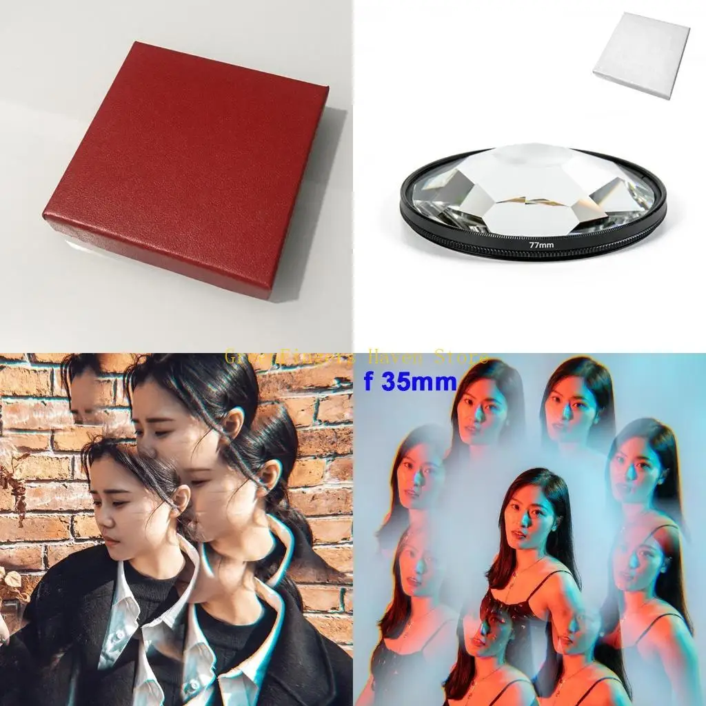 F68D 77mm Glass Prism Camera Lens Filter for Photography Accessories