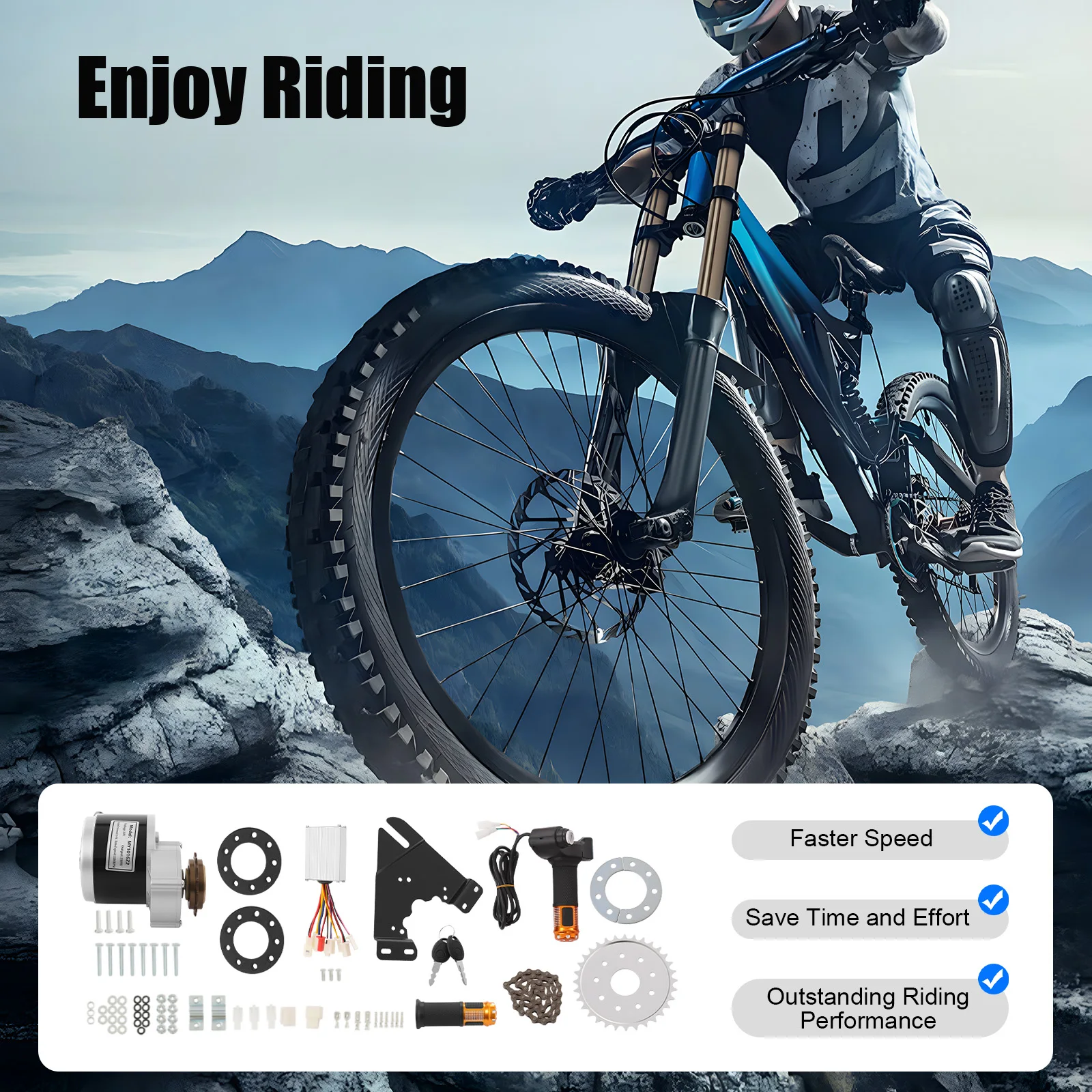 24 فولت 250 واط E-الدراجة تحويل عدة الخلفية تحويل عدة دراجة كهربائية نحى موتور عدة E-الدراجة تعديل عدة مع شاشة LED #3