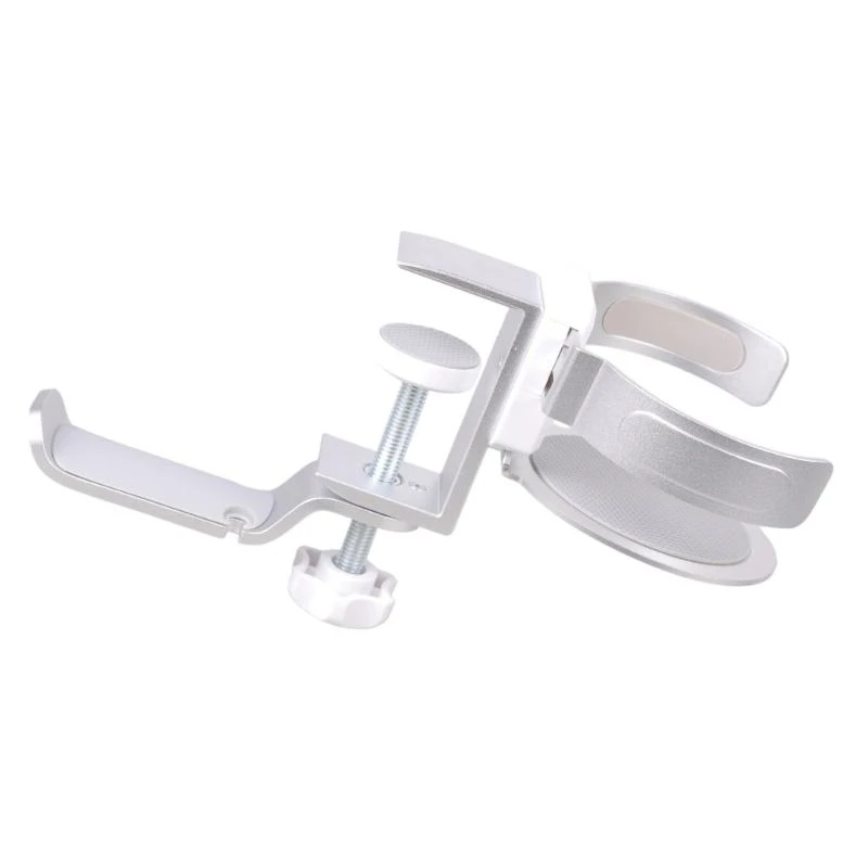  MultiPurpose Headsets Clamp Holder Headphone Rack Beverage Mount NonSlip Silicone Pad Protect Furniture Headphone Rack