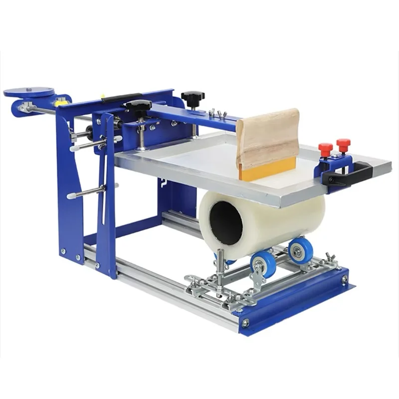 Manual Curved Screen Printing Machine Conical Cylindrical Sprinkler Cosmetic Bottle Thermos Cup Screen Printing Table