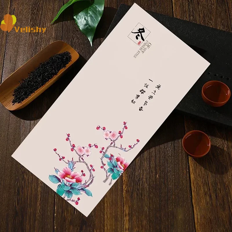 30*18cm 고급 차 타월, 레트로 스타일과 화려한 그림, 특별한 차 마시는 천, 프리미엄 차 세트