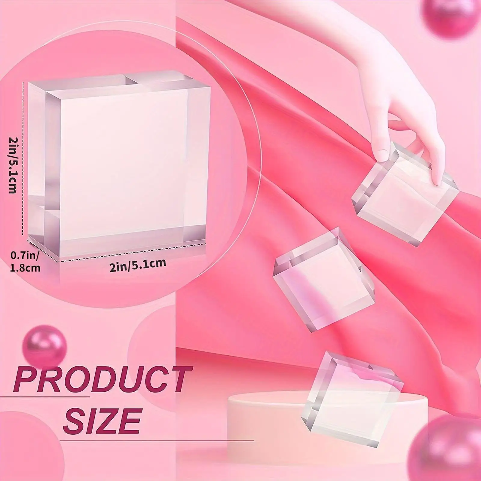 3 قطع من حامل عرض المجوهرات الأكريليك لسطح المكتب لمتاجر كونترتوب الغرور #6