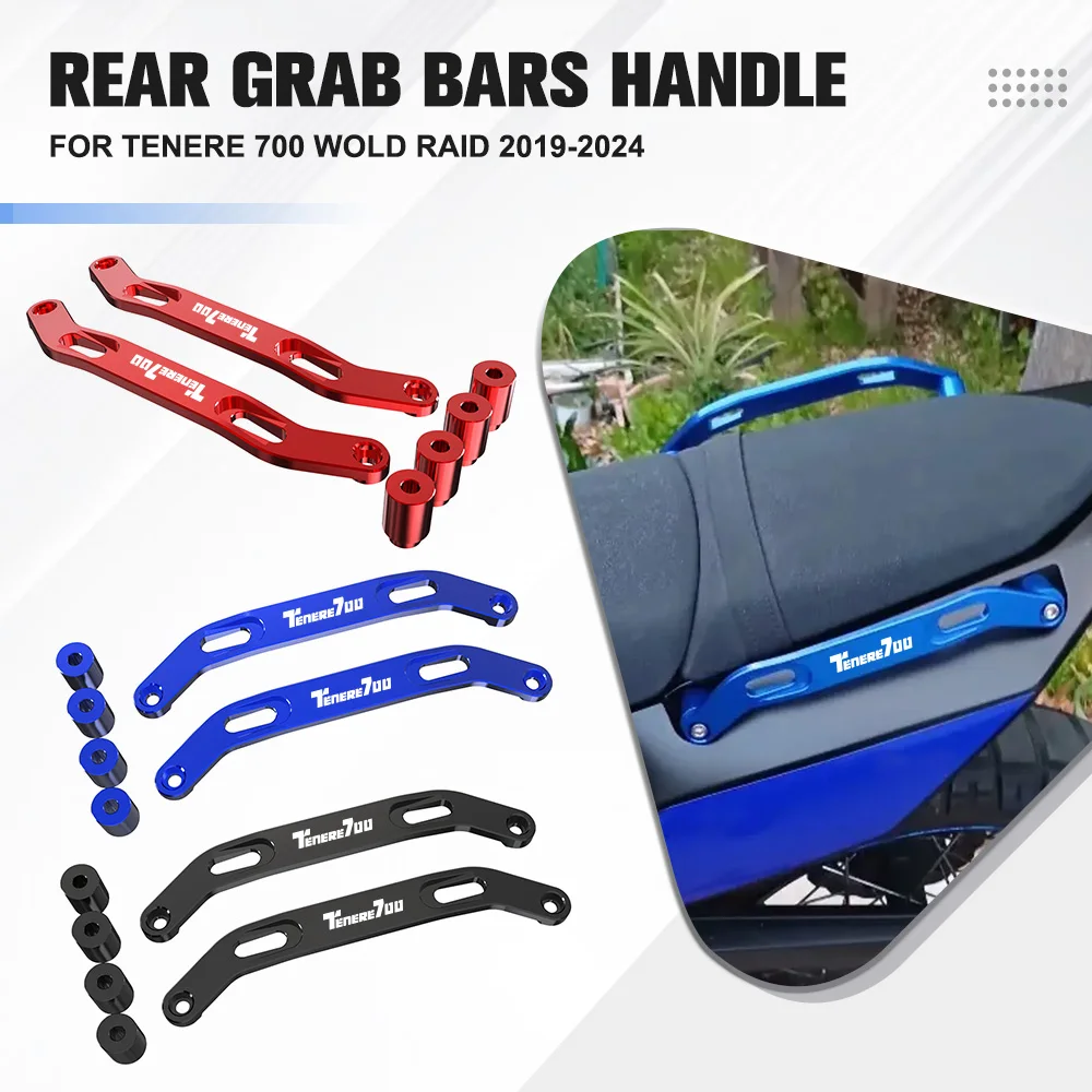 

For Yamaha Tenere700 XTZ700 2019-2025 2024 Passenger Rear Grab Handle Hold Seat Handle Grab Bar TENERE XTZ 700 Moto Accessories