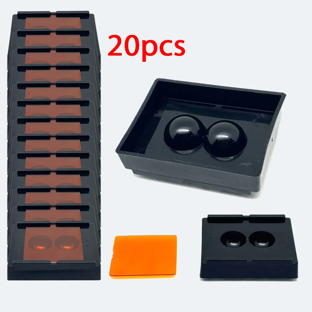 20pcs Dental Resin Shade Light Box Mixing Guide with Composite Hood Case Protector & Veneer Storage Organizer Tool