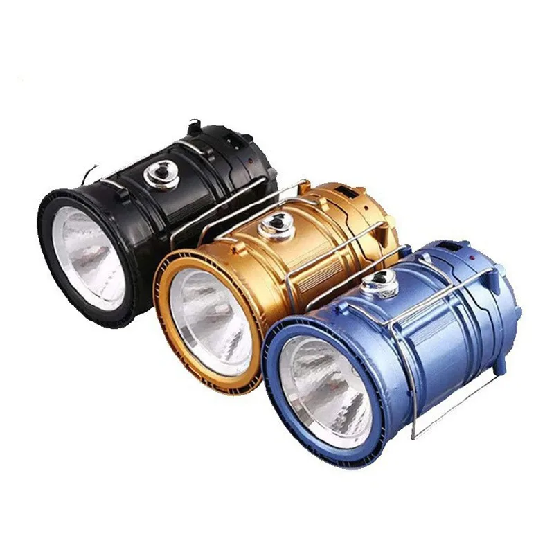 Lumière portative super lumineuse multifonctionnelle extérieure: lanterne rechargeable LED à énergie solaire, éclairage de secours télescopique