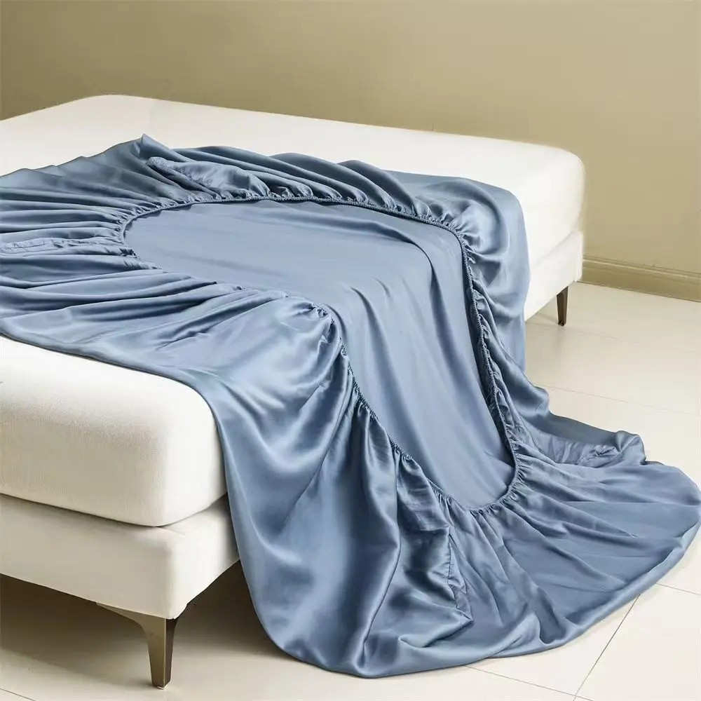 100s 100% ألياف الليوسيل المجهزة ورقة الأطفال التوأم الملكة الملك ملاءات غطاء مرتبة مع شريط مرن ملاءة سرير مفردة مزدوجة #4