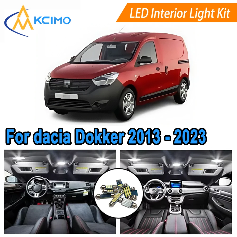 

LED Interior Light Kit Set For dacia Dokker 2013-2023 Models - Dome Map Door Courtesy Lights 2-Colors Easy Install