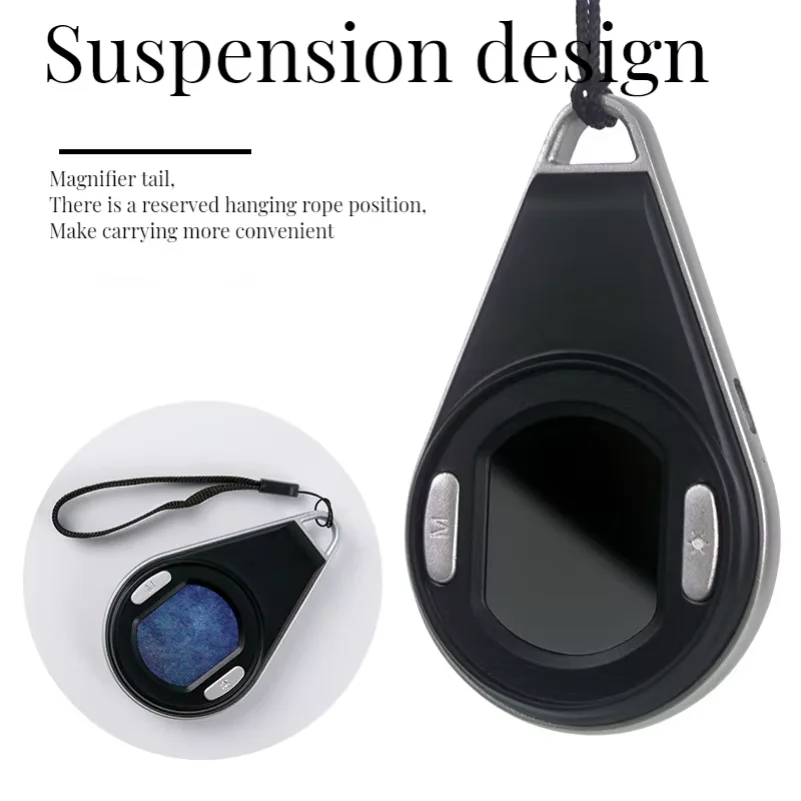 Digital Display Frequency Magnifying Glass 60/80/100X with Three Multiples Switching Portable Microscope