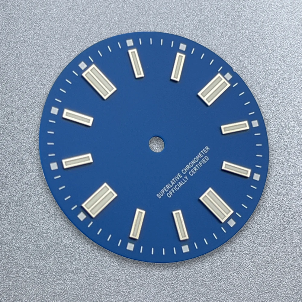 Матовый циферблат с логотипом S, 28,5 мм, подходит для NH35/NH36/4R/7S, японский механизм, зеленый светящийся высококачественный модификация часов, аксессуары