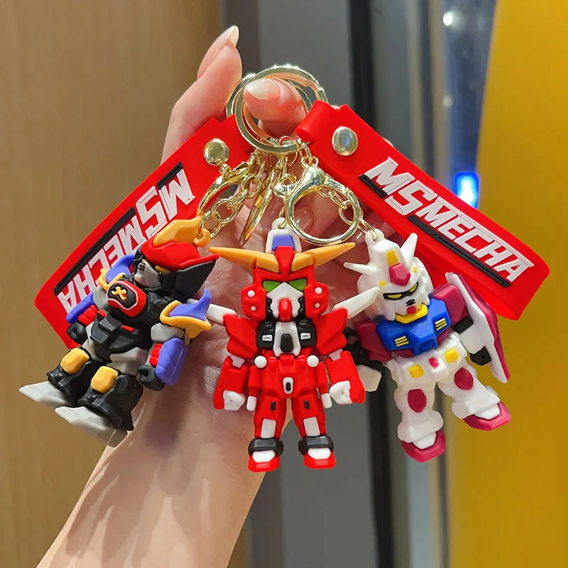 Silicone Demon Machine Armor Gundam Warrior Robot Keychain Pendant Unisex Fashion Accessory