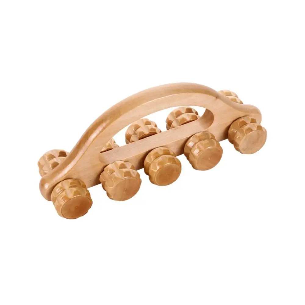 Household Wooden Massage Roller Manual Hand Push Body Massage Tool Full-body Anti-Cellulite Trigger Point Massager