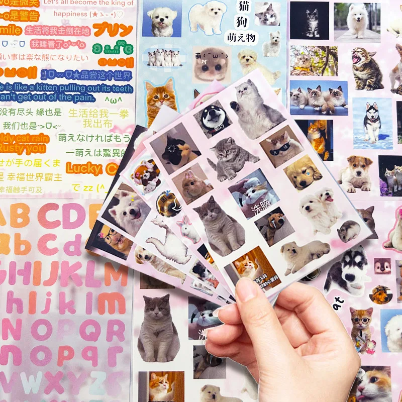 

30 шт. милых наклеек с животными для творчества: для календарей, открыток, дневников, блокнотов, альбомов