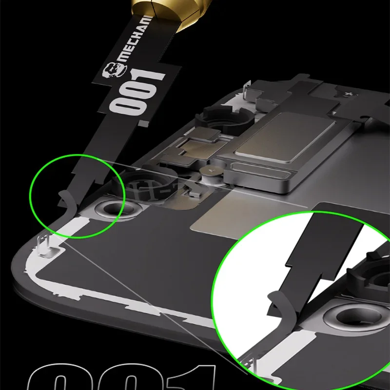 

MECHANIC 001, набор лезвий для удаления клея с рамкой ЖК-экрана для Iphone 12-16, кронштейн для рамки, клей, подставка для экрана, лопата, нож, инструменты