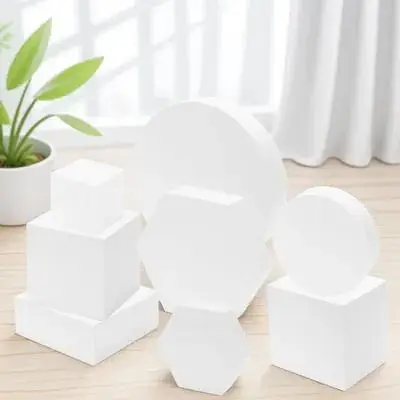 

8Pcs Elegant Foam Cube Photo Props for Jewelry Cosmetics Product Shoots Durable Lightweight Decor Cube Photo Props