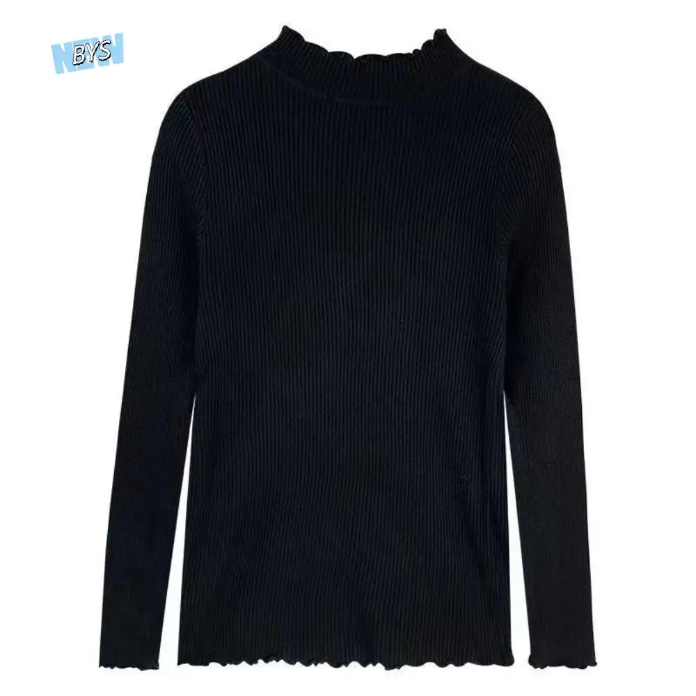 

High Collar Women Thermal Underwear Thicken Plush Bottoming Shirt Long Sleeves Warm Top Undershirts Sleepwear Autumn Winter Top