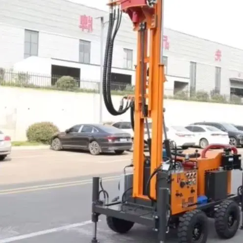 Customized 200M Well Bore Drill Wheel Crawler Diesel Hydraulic Portable Simple Maintenance Water Well Drilling Rig Machine