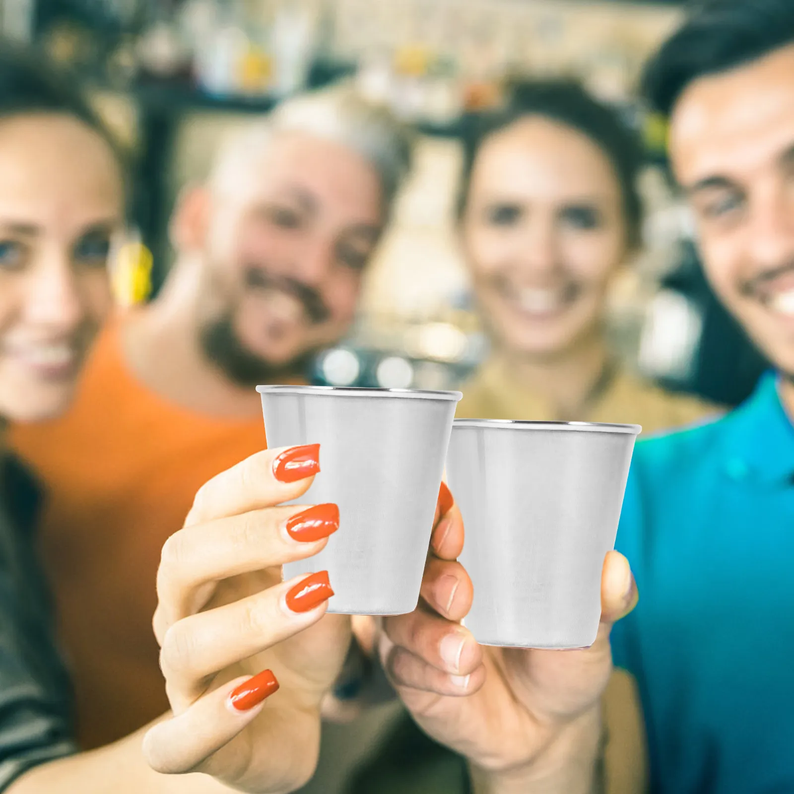 6pcs Stainless Steel Kids Water Cups – Unbreakable, Leak-Proof, for Picnic, Party & Outdoor Use