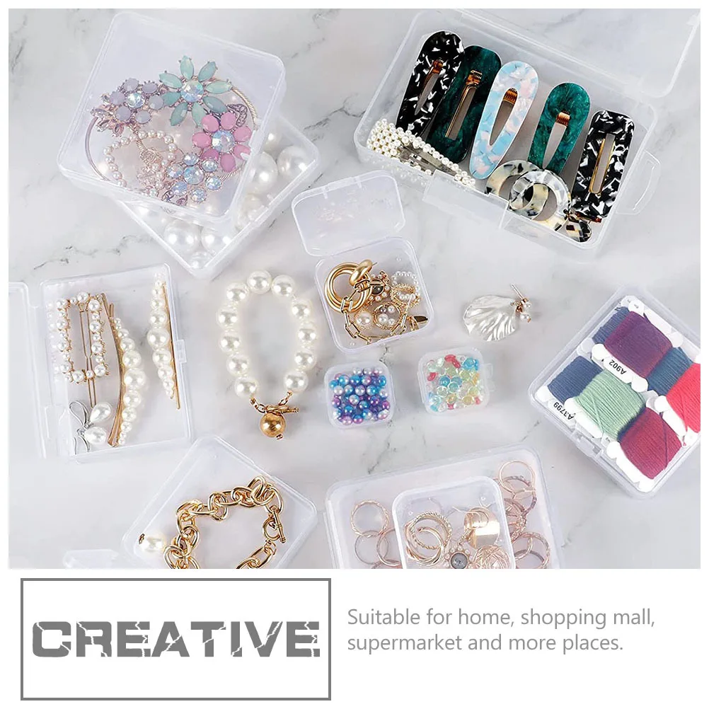 

25Pcs Clear Bead Case Jewelry Organizer -Resistant Necklace Bracelet Holder Drawer Closet Storage Solution