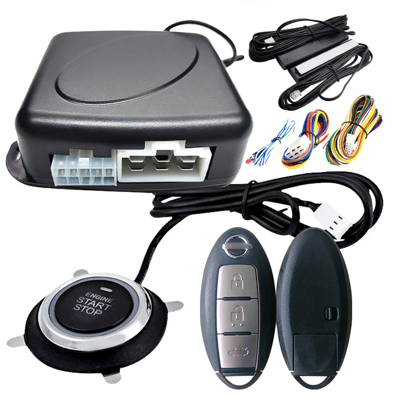 

Car Anti-theft Device Car Alarms Remote Control Button Start One-click Start Flashing Light