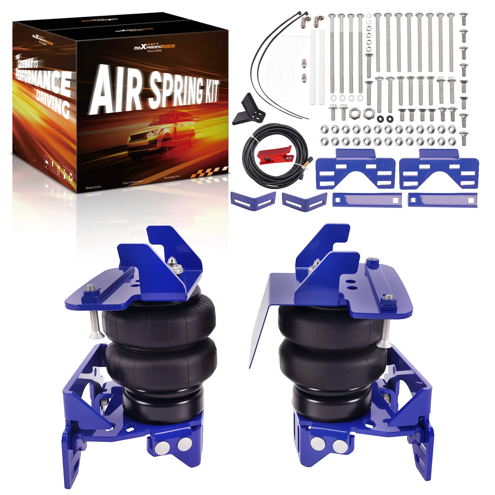 Rear Air Suspension Spring Bag Kit for Ford F250 F350 F450 2WD 4WD Truck 2017-2025 (Max. 5000 lbs)