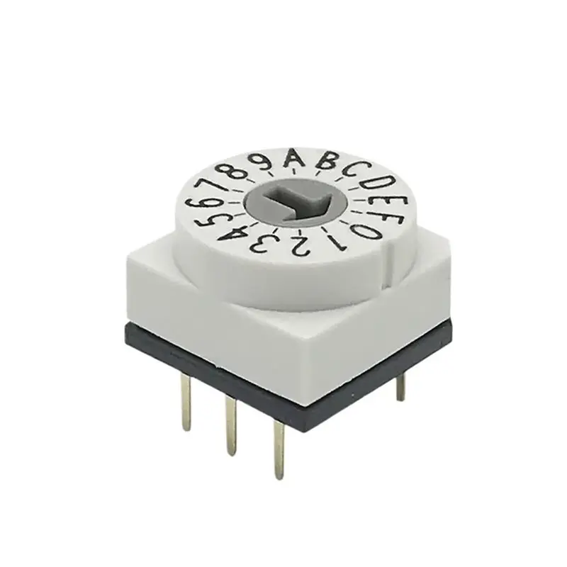 

ABFU-10PCS PT65103 0-F/16-Bit Rotary Coding DIP Switch 3:3 Positive