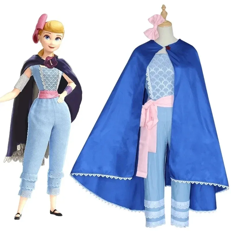 DY20Hot Toys Toy Story 4 Bo Peep أزياء تنكرية للنساء Little Bo Peep ملابس تنكرية عباءة بدلة حفلة الهالوين تكلفة الكبار #2
