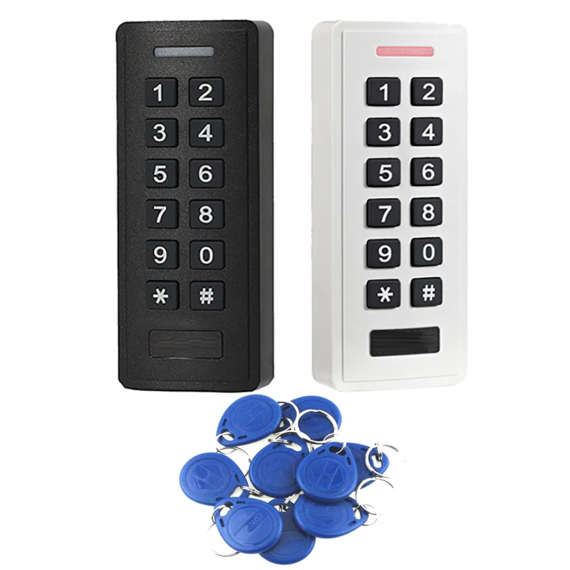 Waterproof Standalone Access Control gate opener fingerprint door keypad white RFID Reader of ABS