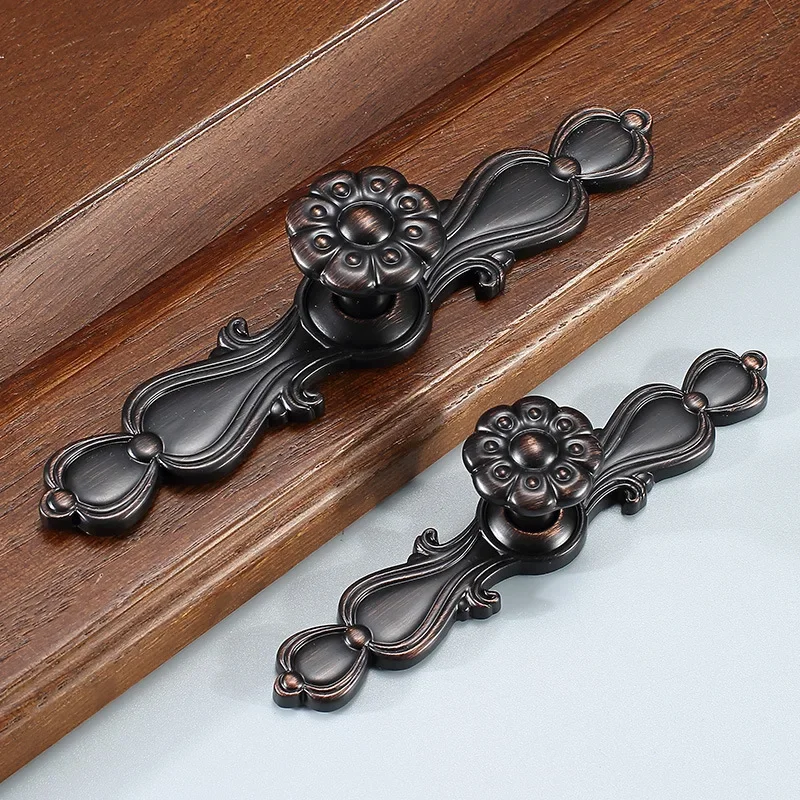 1Pc Simple European Wardrobe Qinggu Single Hole Zinc Alloy Handle Cabinet Door Handle Antique Drawer Furniture Hardware