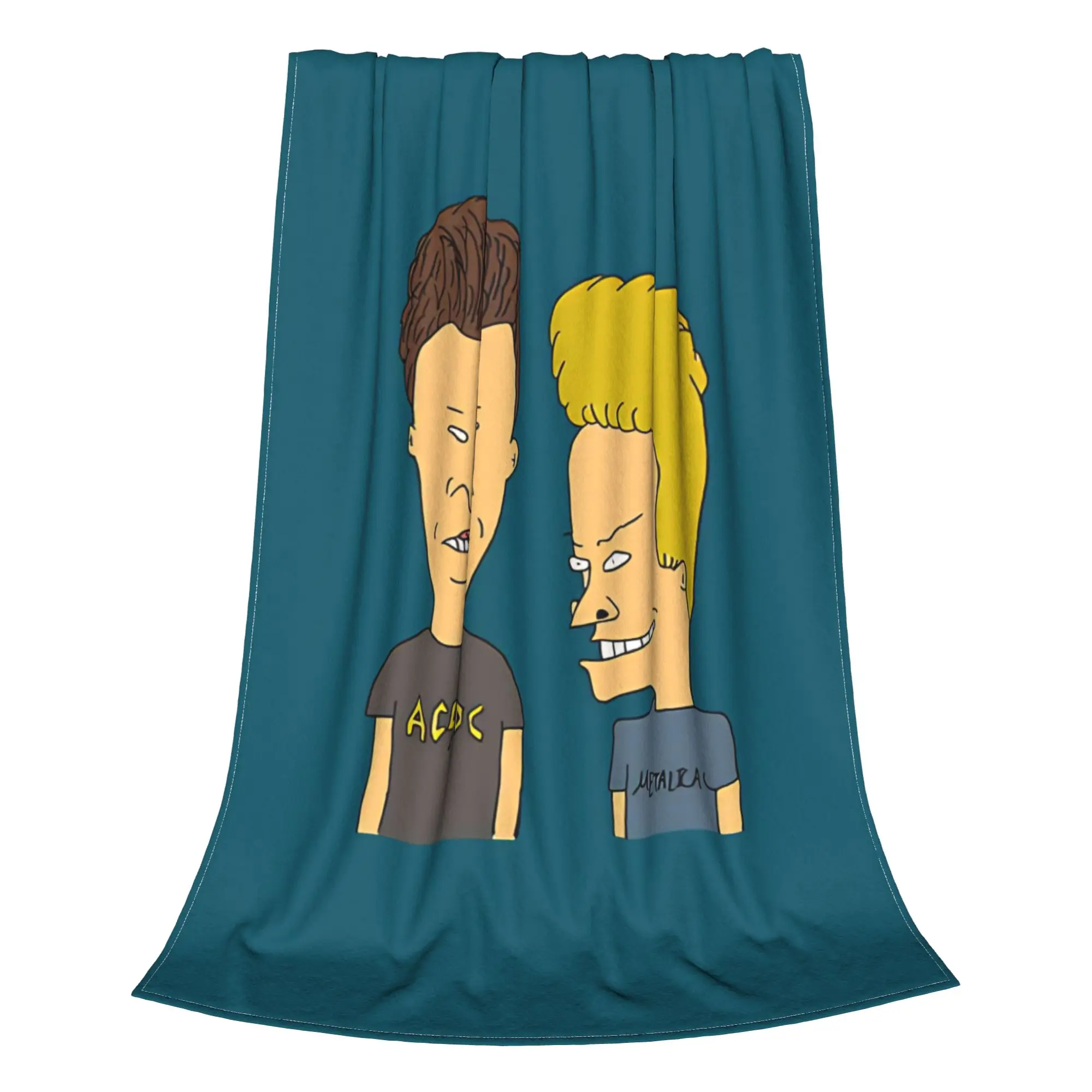 1PC Cartoon Boys Premium Beavis and Butt Head Home Room Decorations Winter Blankets For Adults Bedding Home Interior Sofa Knee
