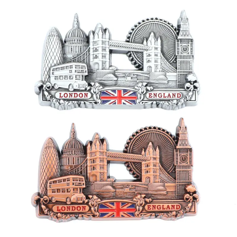 

Free Sample Custom Design Zinc Alloy London Tourist Souvenir 3D Metal Fridge Magnet