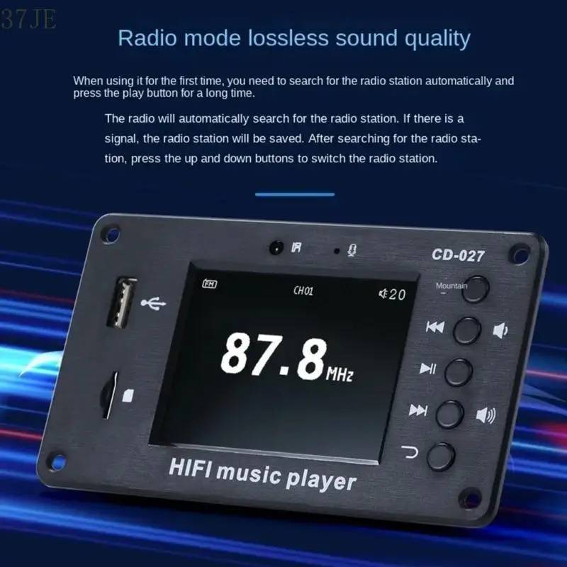

37JE Advanced 2.8" LCD Car Sound MP3 Decoders with Blue tooth 5.1 & Stereo Sound Innovative 2.8 Inch LCD Car MP3 Decoders set