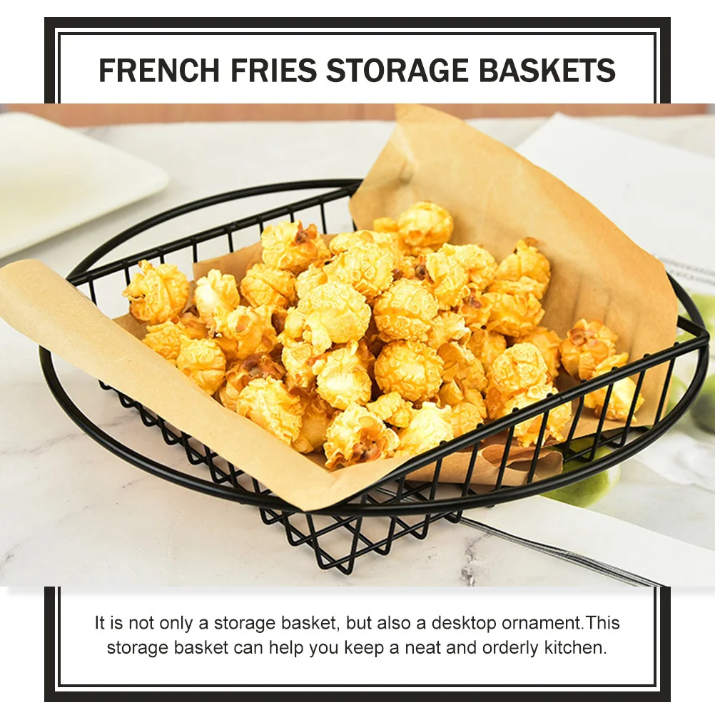

2Pcs Eco-Friendly Stainless Steel Storage Baskets for Home Restaurant Hotel Party Kitchen Organization Fried Food Basket