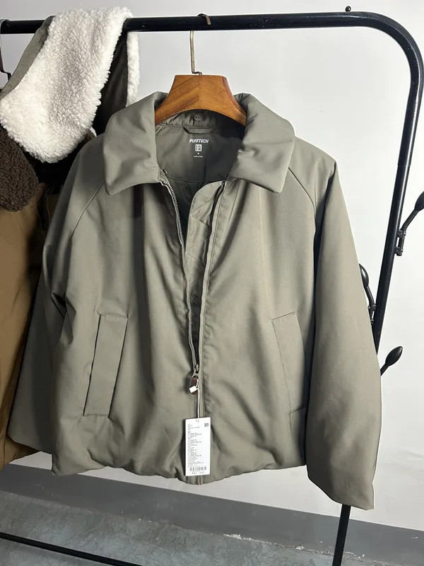 

Женская утепленная куртка Quali Collaborative Air Cotton с воротником, парные топы, хлопковая одежда, длинный рукав, на молнии, короткий рукав