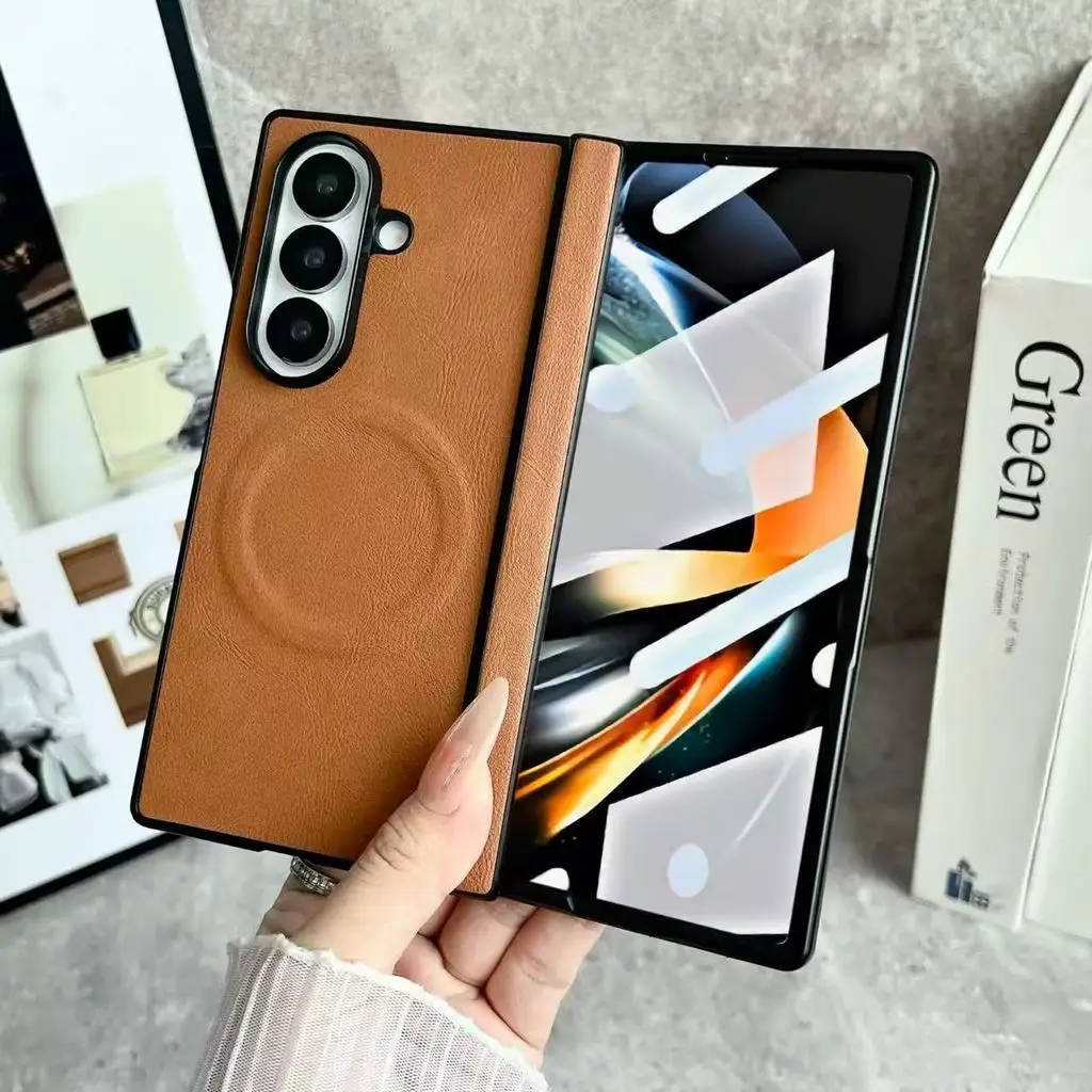 Magnetic Wireless Charging Phone Case for Samsung Z Fold 8 7 6 5 4 3 Folding Phones - Full Coverage Central Axis Protective Case